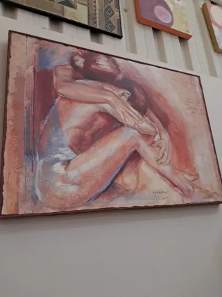 Cuadro al óleo Abrazo
