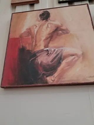 Cuadro al óleo Abrazo