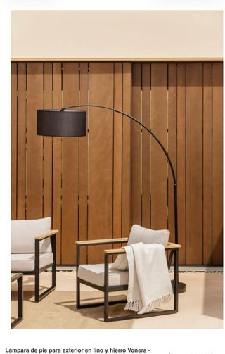 Pantalla para lampara exterior en lino Vonera