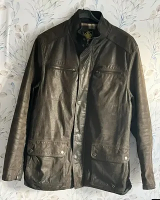 Chaqueta de piel Charles Dastier Marrón