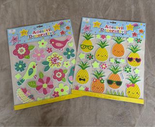 2 set adesivi decorativi fluorescenti