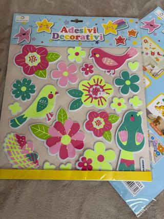 2 set adesivi decorativi fluorescenti