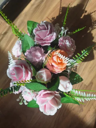 Ramo de flores de glicerina hecho a mano