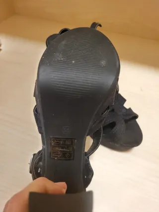 Sandalias de tacón negras talla 36