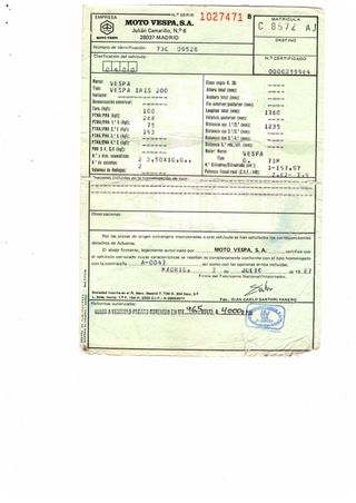 Vespa Iris 200 Blanca