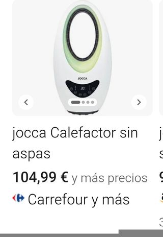 NUEVO Calefactor y Ventilador LED JOCCA Sin Aspas