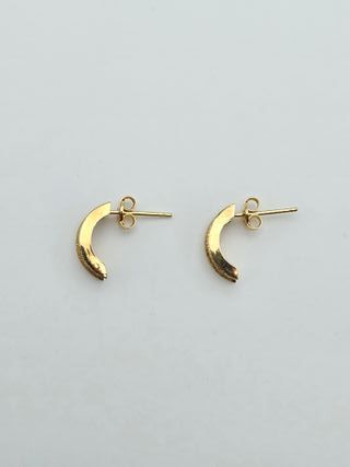 Pendientes de Oro 18K, Semi Argolla, 0,8gr, 1,2cm