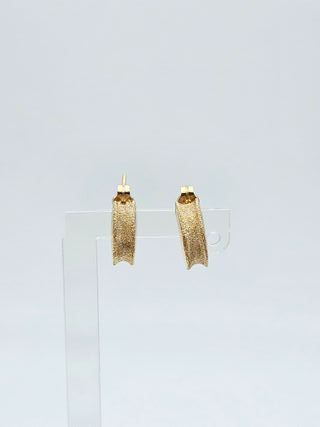 Pendientes de Oro 18K, Semi Argolla, 0,8gr, 1,2cm