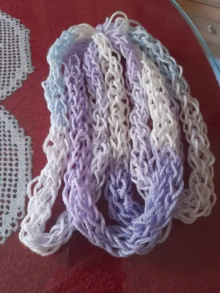 Bufanda tejida multicolor