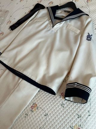 Traje de Comunión Niño Blanco y Azul