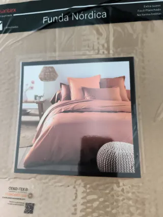 Funda Nórdica 150cm Rosa/Marrón