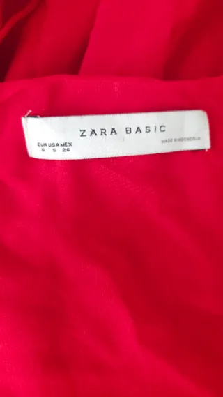 Vestido Zara Rojo Chiffon
