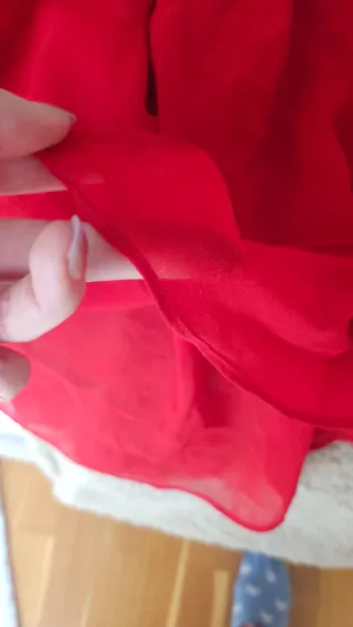 Vestido Zara Rojo Chiffon