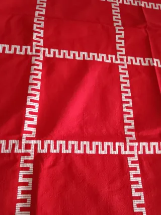 Mantel y servilletas algodón vintage