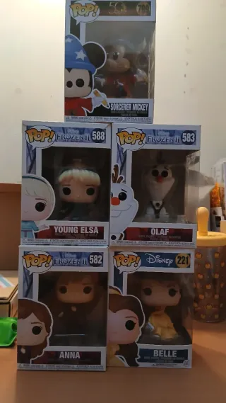 Funko Pop Disney: Mickey, Elsa, Olaf, Anna, Belle