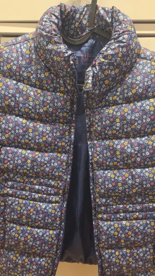 Chaleco acolchado niña floral, talla 11/12 - 152cm