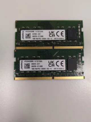 2x 16GB DDR4 Kingston SO-DIMM