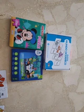 3 Puzzles Infantiles: Mickey, Policía y Océano