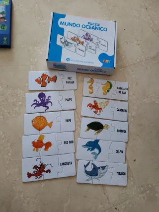 3 Puzzles Infantiles: Mickey, Policía y Océano