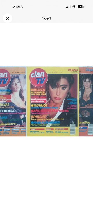 3 revistas Clan Tv Sabrina Salerno año 1988
