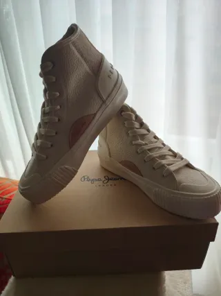 Botines Pepe Jeans Beige y Blanco