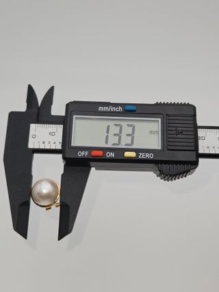 Pendientes de Oro 18K, Perlas, 4,8gr, 1,3cm