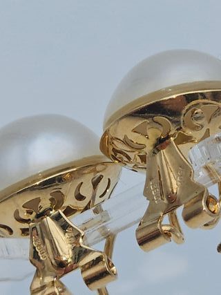 Pendientes de Oro 18K, Perlas, 4,8gr, 1,3cm