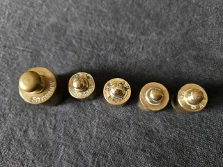 Set pesi bilancia vintage in ottone