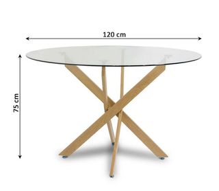 Mesa de comedor redonda de cristal (aparte sillas)