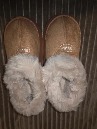 BU-FAN Zapatos de Invierno Beige/Marrón