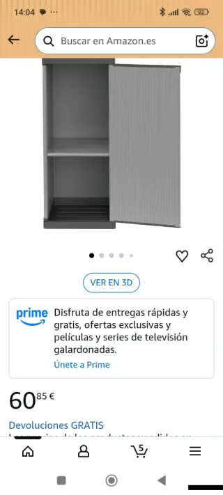 Armario de plástico mongardi W2016