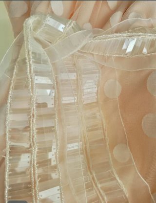 Vestido Coosy Beige Lunares.