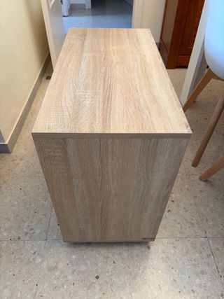 Mueble TV madera con ruedas