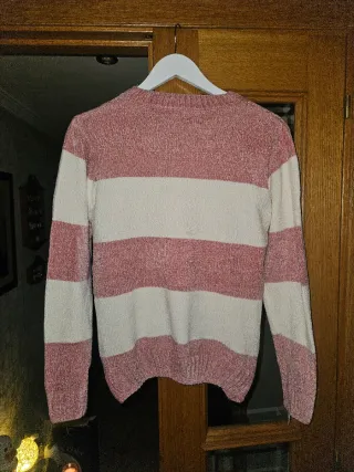 Jersey rayas verde agua, rosa y blanco talla única