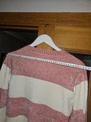 Jersey rayas verde agua, rosa y blanco talla única