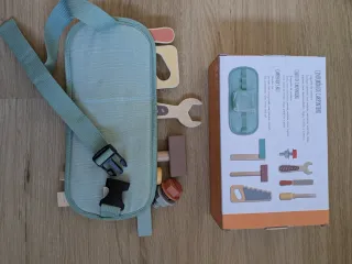 Cinturón herramientas carpintero madera infantil