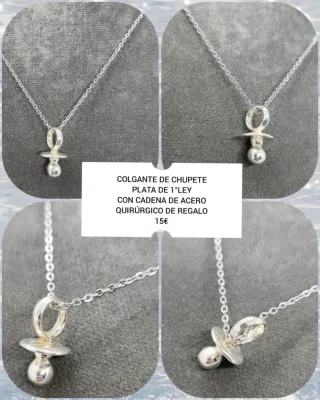 Colgante chupete plata 1ª ley