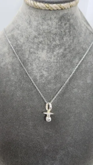 Colgante chupete plata 1ª ley