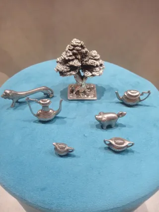 Set Oggettistica Vintage Metallo Argentato