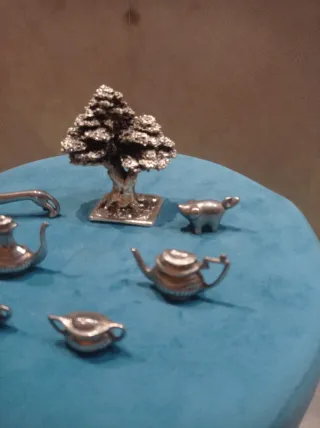 Set Oggettistica Vintage Metallo Argentato