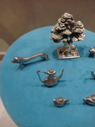 Set Oggettistica Vintage Metallo Argentato