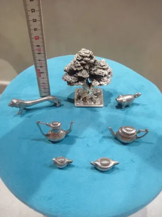 Set Oggettistica Vintage Metallo Argentato