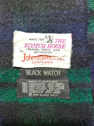 Sciarpa Johnstons of Elgin Black Watch In lana e c