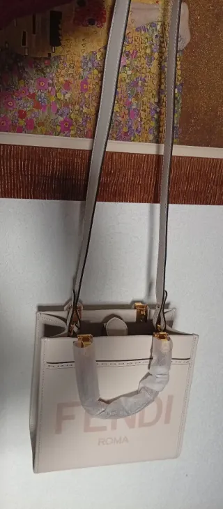 Borsa Fendi Beige e Rosa