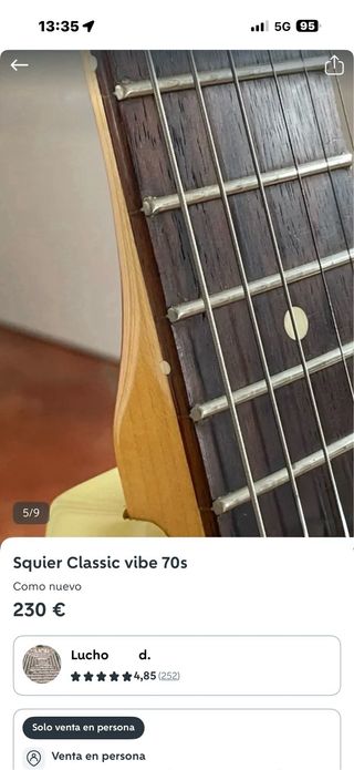 Guitarra Eléctrica Squier Classic Vibe 70s.