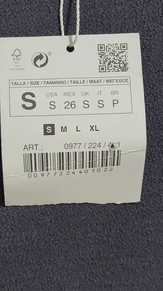 Blusa Zara gris talla S