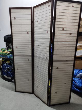 Biombo separador madera 180x140cm