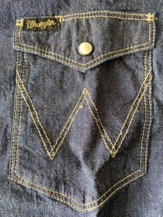 Camisa Vaquera Hombre Wrangler Talla M