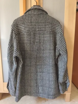 Chaqueta Zara Cuadros Gris y Negro Talla M