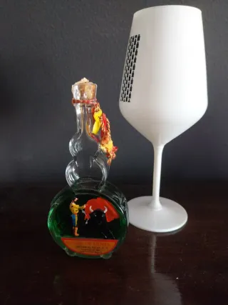 Botellita Vintage Crema de Menta Destilerías Escat